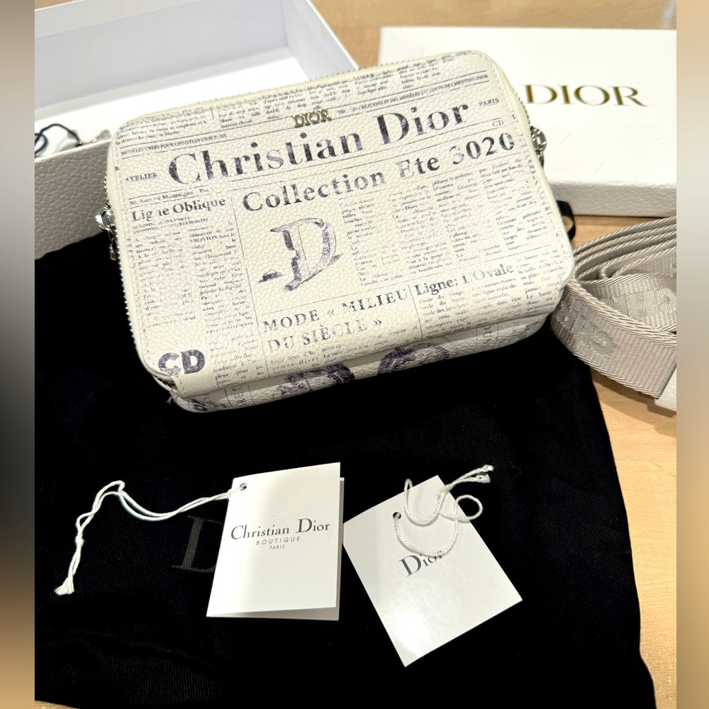 Dior x Daniel Arsham leather crossbody bag